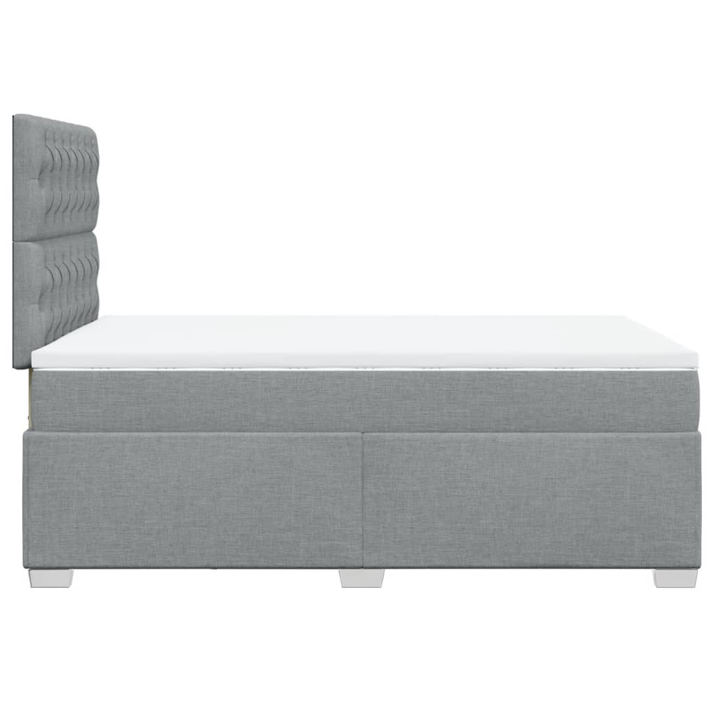 Giroletto a Molle con Materasso Grigio Chiaro 120x200cm Tessuto | homemem39