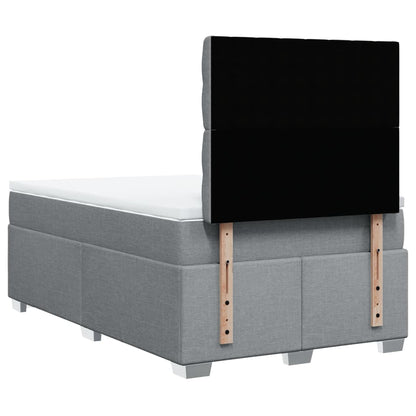 Giroletto a Molle con Materasso Grigio Chiaro 120x200cm Tessuto | homemem39