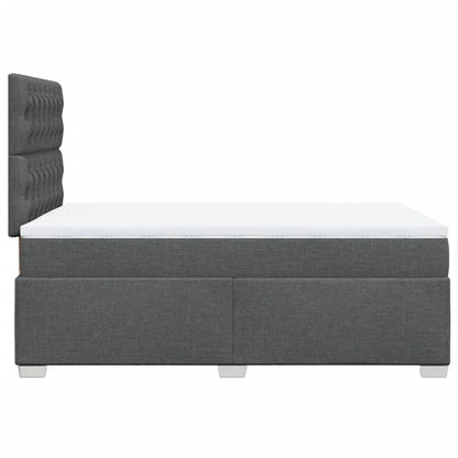 Giroletto a Molle con Materasso Grigio Scuro 120x200 cm Tessuto
