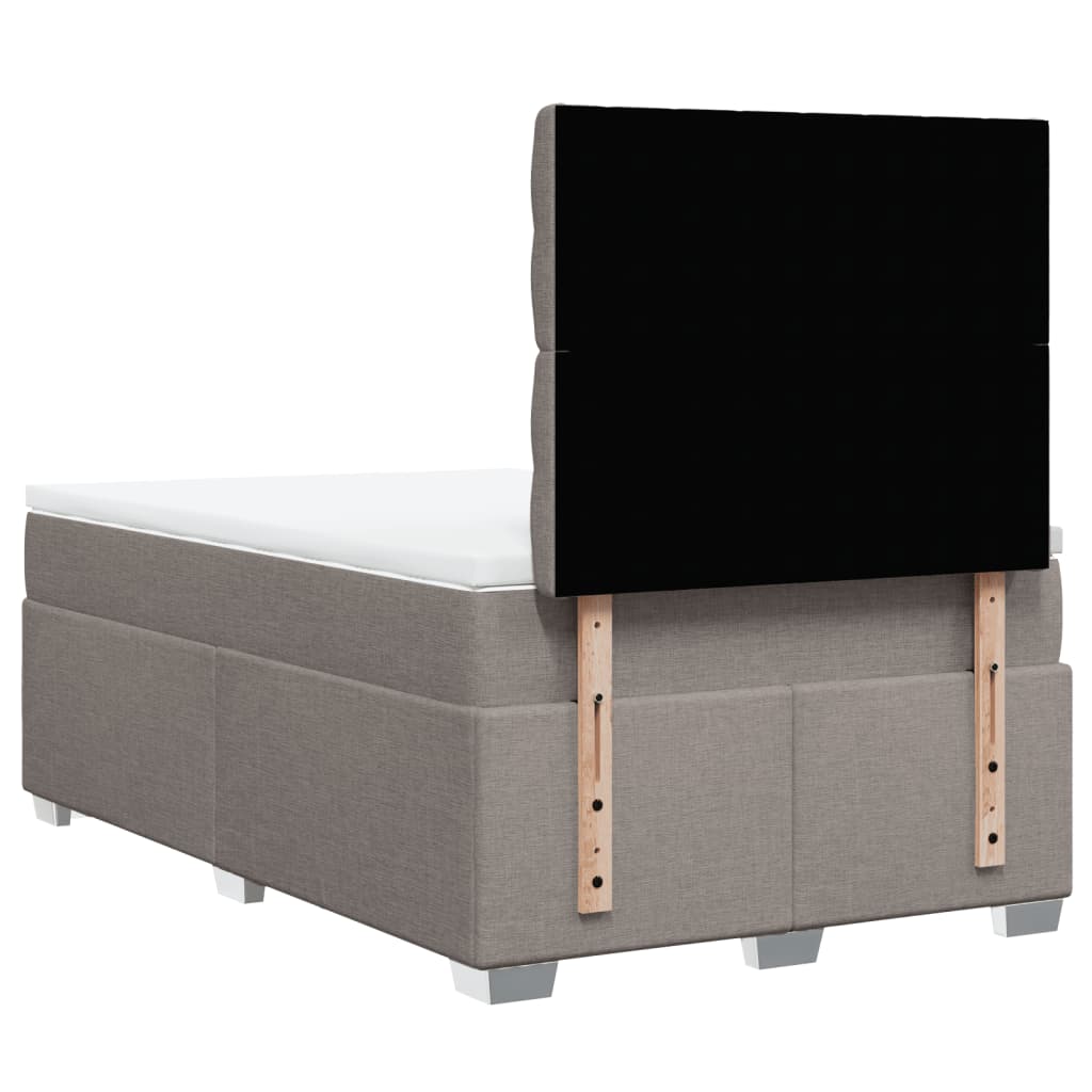 Giroletto a Molle con Materasso Tortora 120x200 cm in Tessuto | homemem39