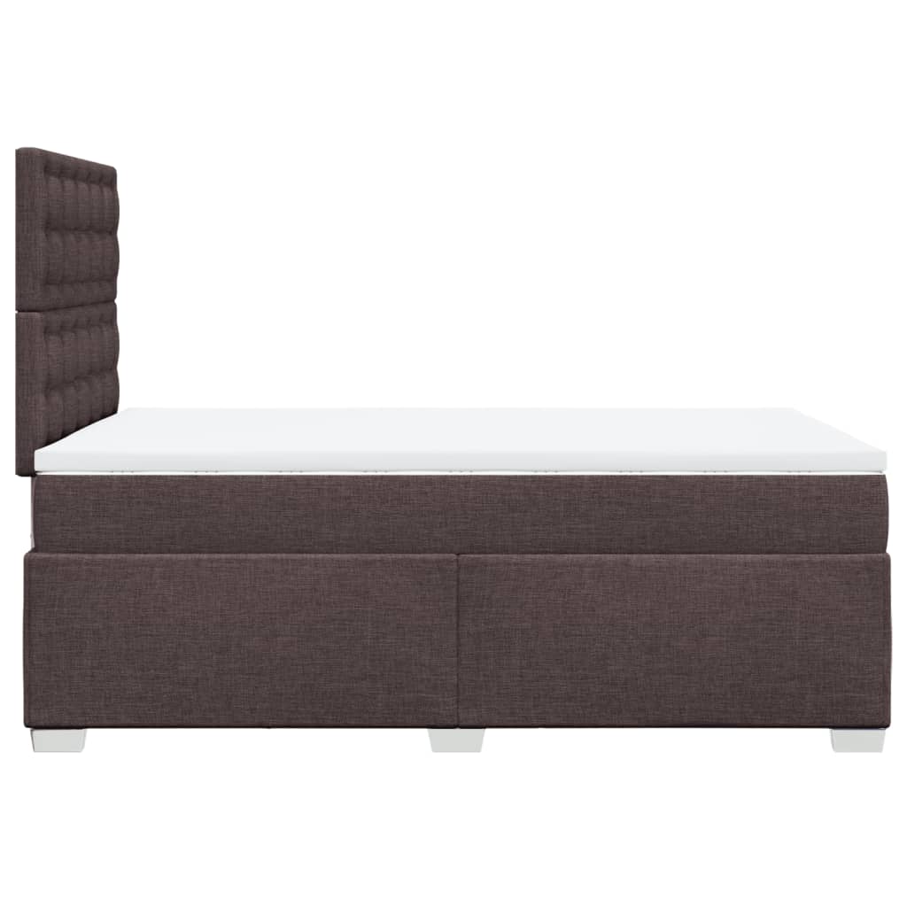 Giroletto a Molle con Materasso Marrone Scuro 120x200cm Tessuto | homemem39