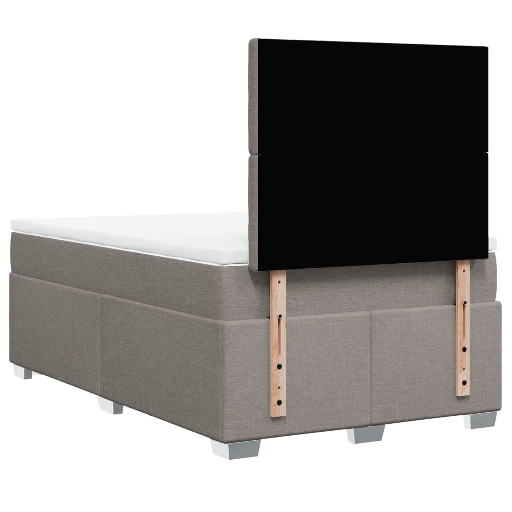 Giroletto a Molle con Materasso Tortora 120x200 cm in Tessuto | homemem39