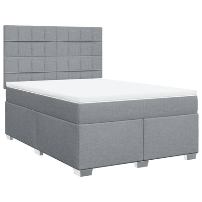 Giroletto a Molle con Materasso Grigio Chiaro 140x190cm Tessuto | homemem39