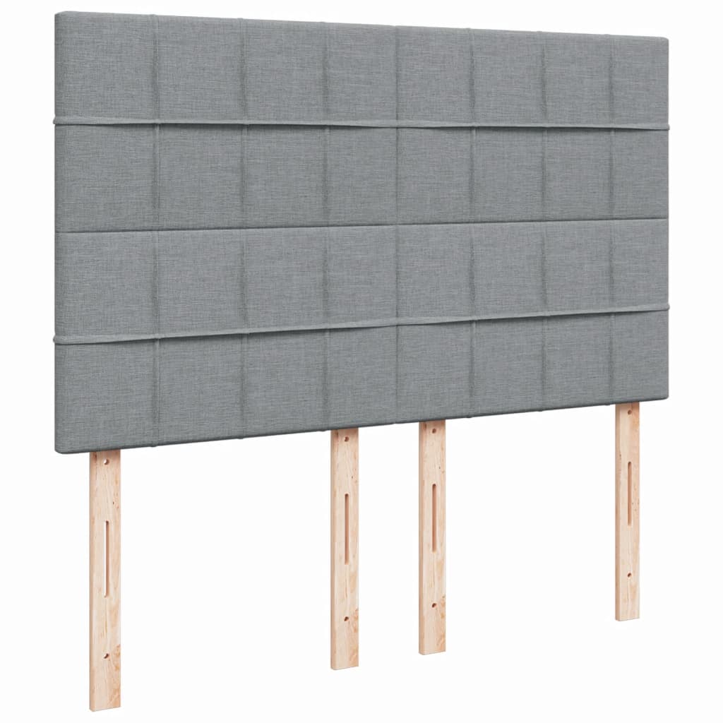 Giroletto a Molle con Materasso Grigio Chiaro 140x190cm Tessuto | homemem39