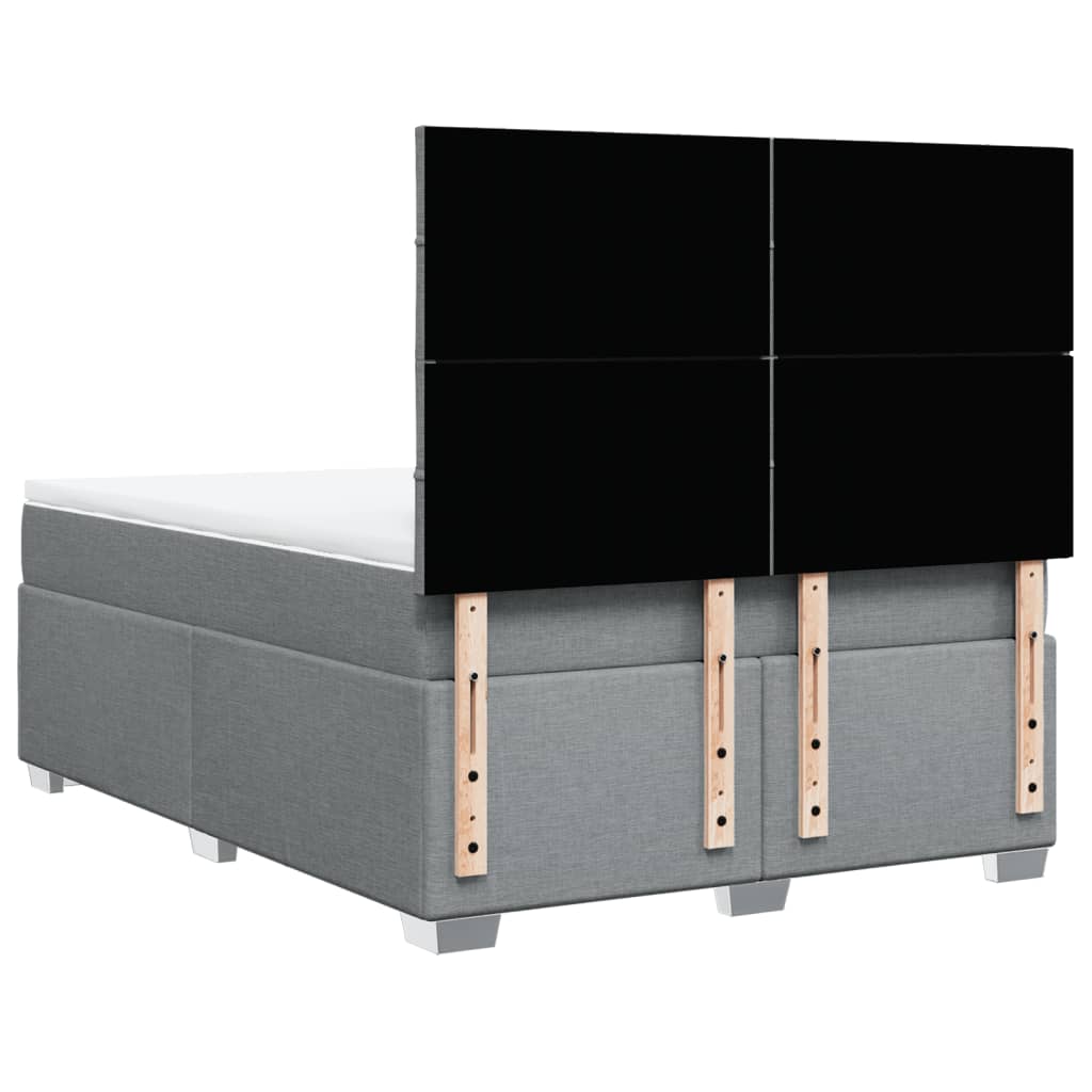 Giroletto a Molle con Materasso Grigio Chiaro 140x190cm Tessuto | homemem39