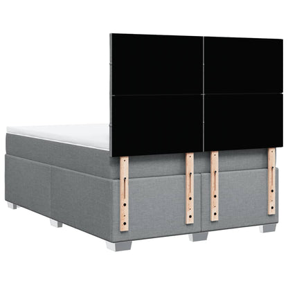 Giroletto a Molle con Materasso Grigio Chiaro 140x190cm Tessuto | homemem39