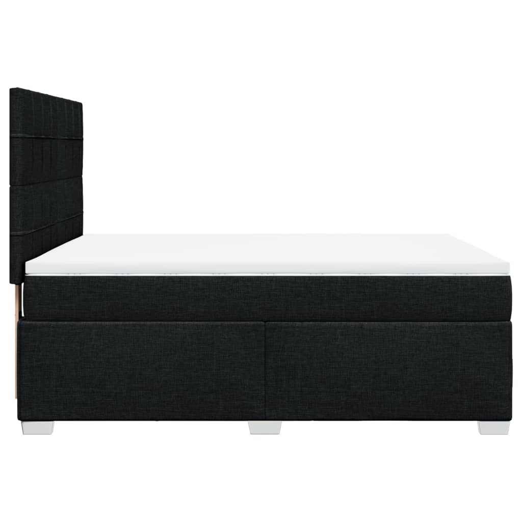 Giroletto a Molle con Materasso Nero 140x190 cm in Tessuto | homemem39