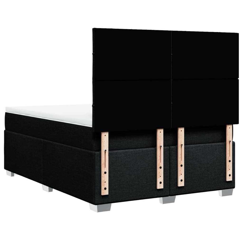 Giroletto a Molle con Materasso Nero 140x190 cm in Tessuto | homemem39
