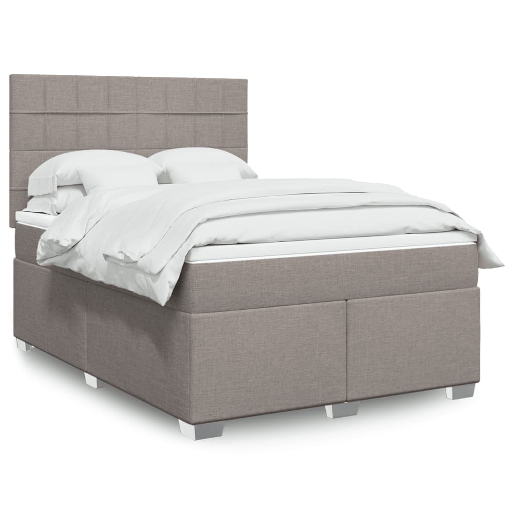 Giroletto a Molle con Materasso Tortora 140x190 cm in Tessuto | homemem39