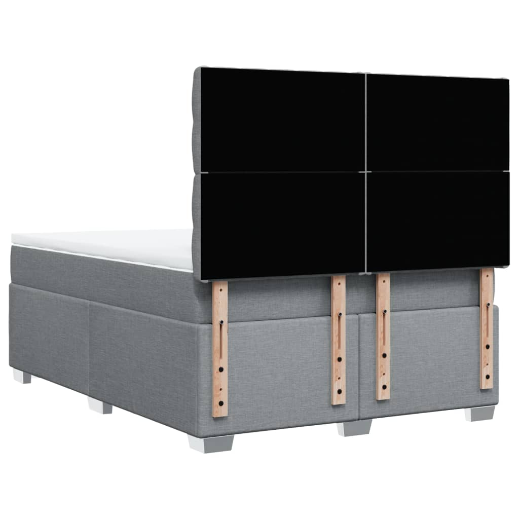 Giroletto a Molle con Materasso Grigio Chiaro 140x190cm Tessuto | homemem39