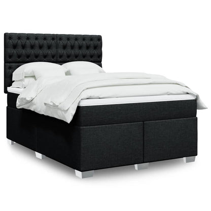 Giroletto a Molle con Materasso Nero 140x190 cm in Tessuto | homemem39