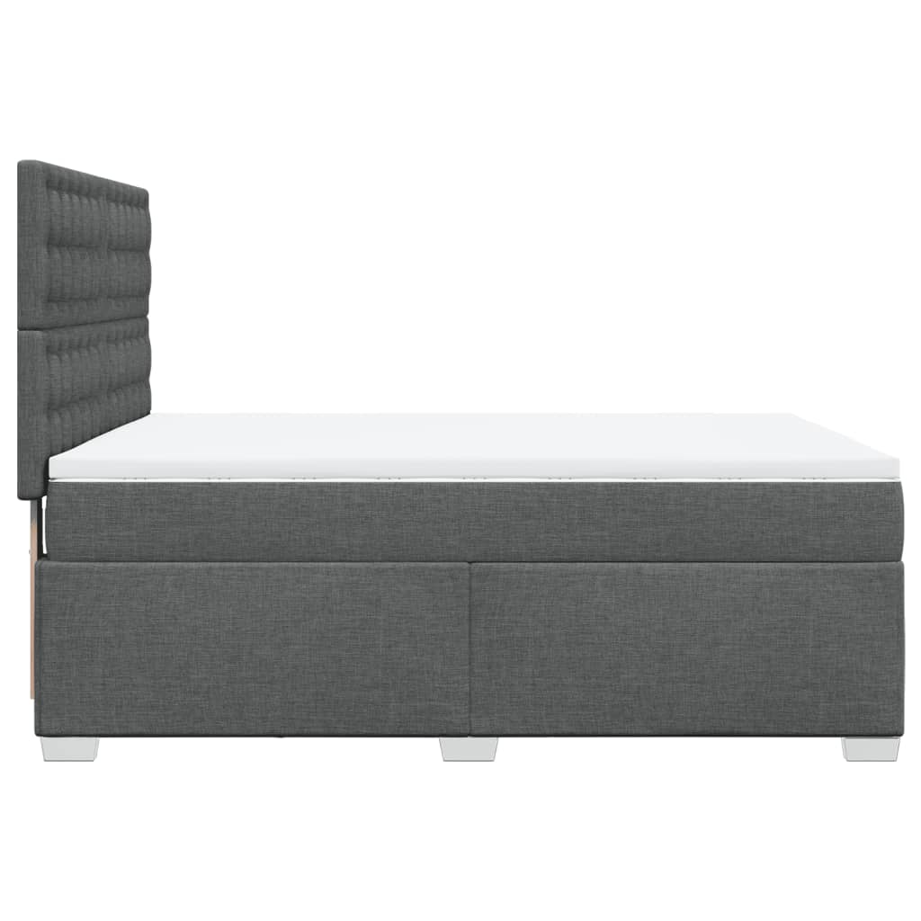 Giroletto a Molle con Materasso Grigio Scuro 140x190 cm Tessuto | homemem39