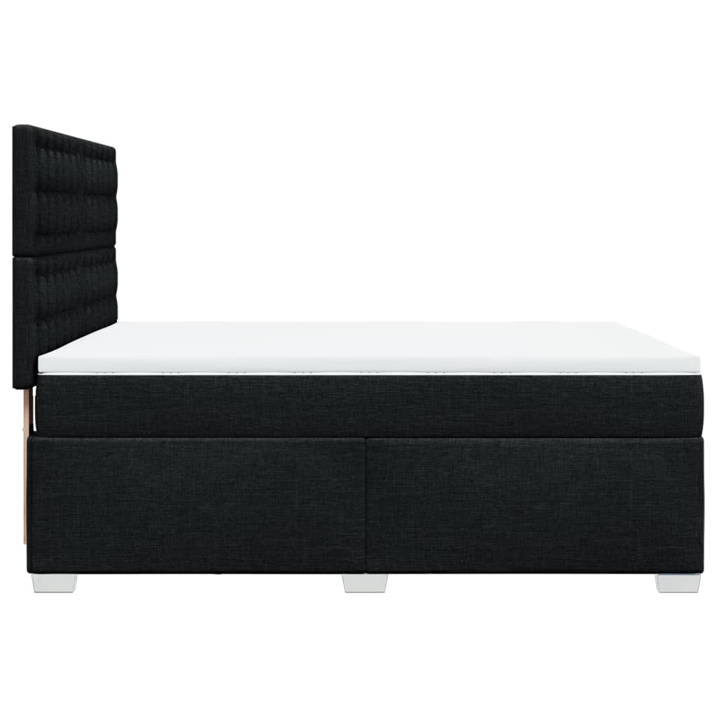 Giroletto a Molle con Materasso Nero 140x190 cm in Tessuto | homemem39