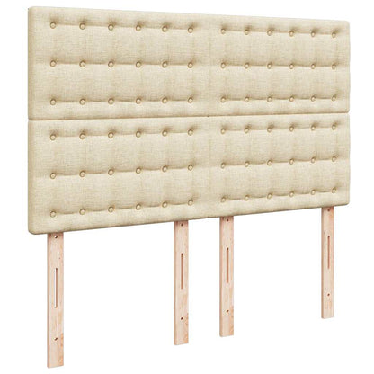Giroletto a Molle con Materasso Crema 140x19 cm in Tessuto | homemem39