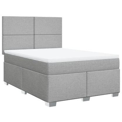 Giroletto a Molle con Materasso Grigio Chiaro 140x200cm Tessuto | homemem39