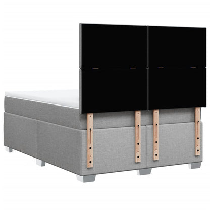 Giroletto a Molle con Materasso Grigio Chiaro 140x200cm Tessuto | homemem39