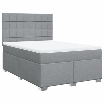 Giroletto a Molle con Materasso Grigio Chiaro 140x200cm Tessuto | homemem39