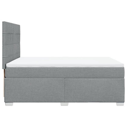 Giroletto a Molle con Materasso Grigio Chiaro 140x200cm Tessuto | homemem39