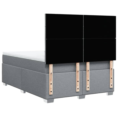 Giroletto a Molle con Materasso Grigio Chiaro 140x200cm Tessuto | homemem39