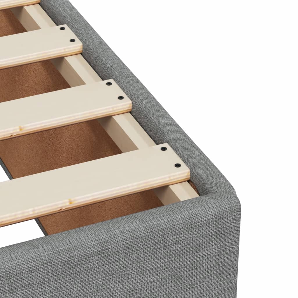 Giroletto a Molle con Materasso Grigio Chiaro 140x200cm Tessuto | homemem39