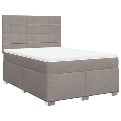 Giroletto a Molle con Materasso Tortora 140x200 cm in Tessuto | homemem39