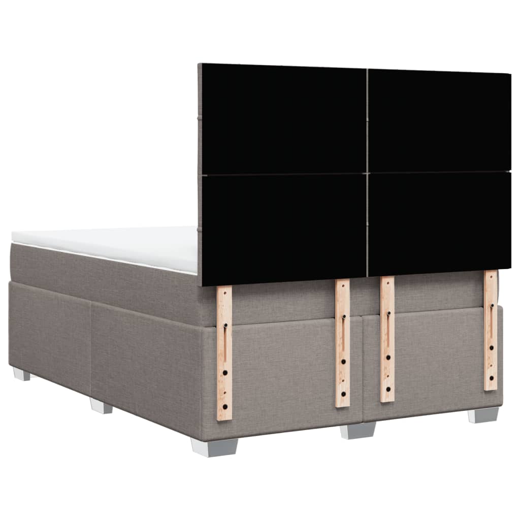 Giroletto a Molle con Materasso Tortora 140x200 cm in Tessuto | homemem39
