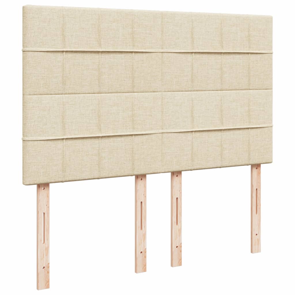 Giroletto a Molle con Materasso Crema 140x200 cm in Tessuto | homemem39