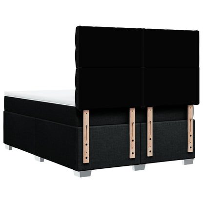 Giroletto a Molle con Materasso Nero 140x200 cm in Tessuto | homemem39