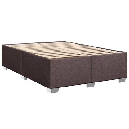 Giroletto a Molle con Materasso Marrone Scuro 140x200cm Tessuto | homemem39