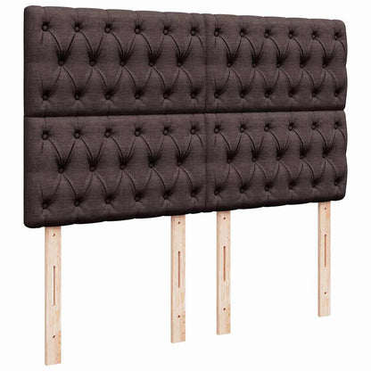 Giroletto a Molle con Materasso Marrone Scuro 140x200cm Tessuto | homemem39