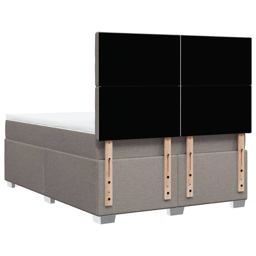 Giroletto a Molle con Materasso Tortora 140x200 cm in Tessuto
