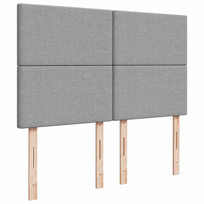 Giroletto a Molle con Materasso Grigio Chiaro 160x200cm Tessuto | homemem39