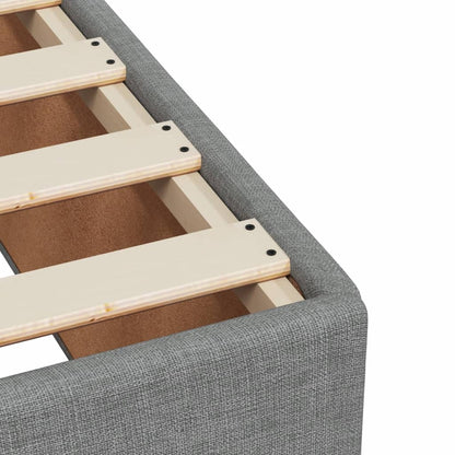 Giroletto a Molle con Materasso Grigio Chiaro 160x200cm Tessuto | homemem39