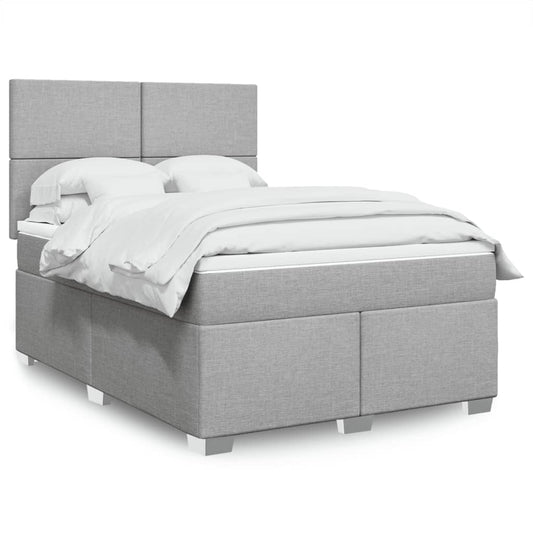 Giroletto a Molle con Materasso Grigio Chiaro 160x200cm Tessuto | homemem39