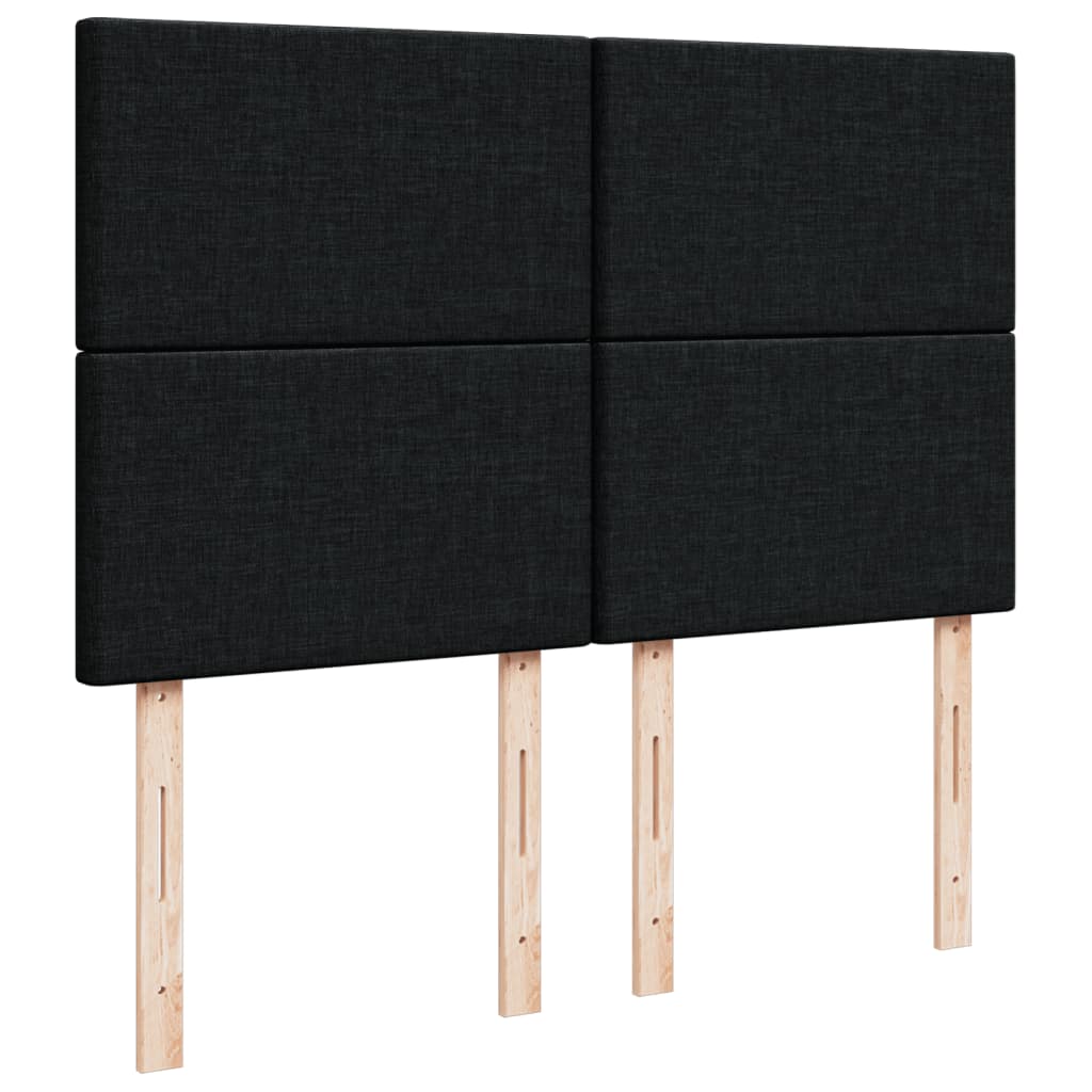 Giroletto a Molle con Materasso Nero 160x200 cm in Tessuto | homemem39