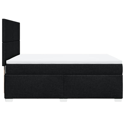 Giroletto a Molle con Materasso Nero 160x200 cm in Tessuto | homemem39
