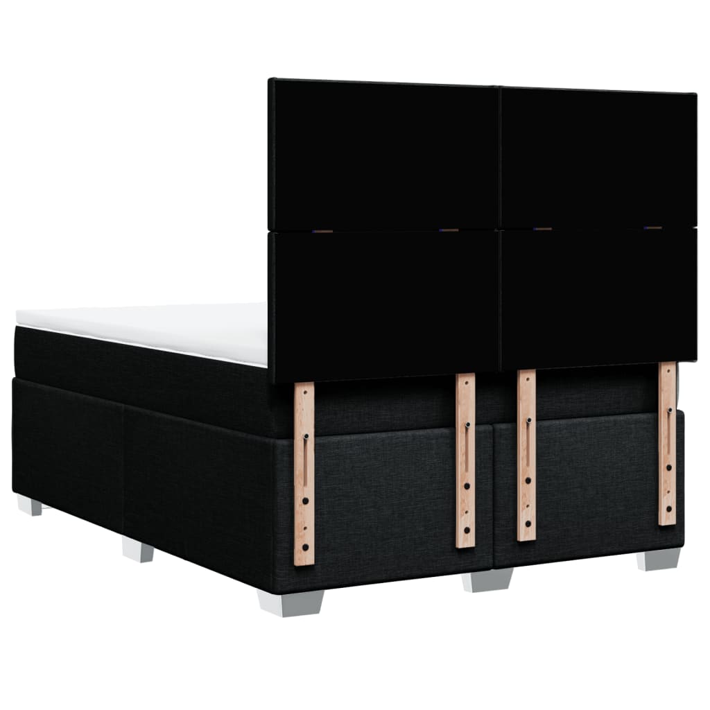 Giroletto a Molle con Materasso Nero 160x200 cm in Tessuto | homemem39