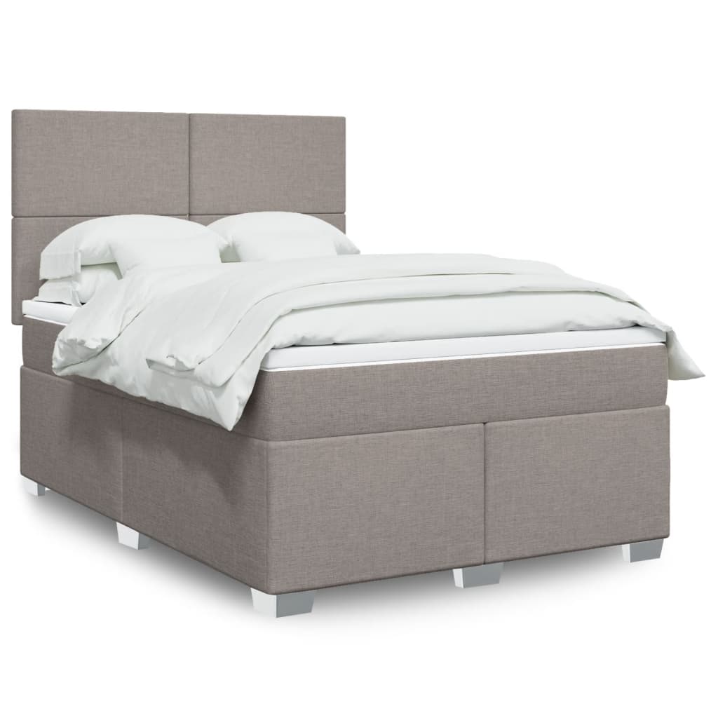 Giroletto a Molle con Materasso Tortora 160x200 cm in Tessuto | homemem39