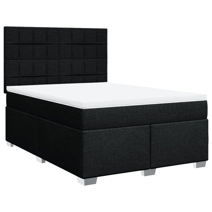 Giroletto a Molle con Materasso Nero 160x200 cm in Tessuto | homemem39