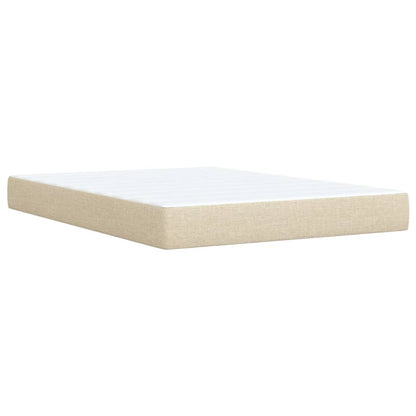 Giroletto a Molle con Materasso Crema 160x200 cm in Tessuto | homemem39