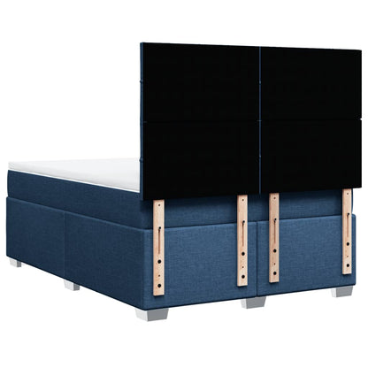 Giroletto a Molle con Materasso Blu 160x200 cm in Tessuto | homemem39