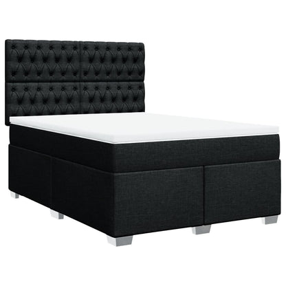 Giroletto a Molle con Materasso Nero 160x200 cm in Tessuto | homemem39
