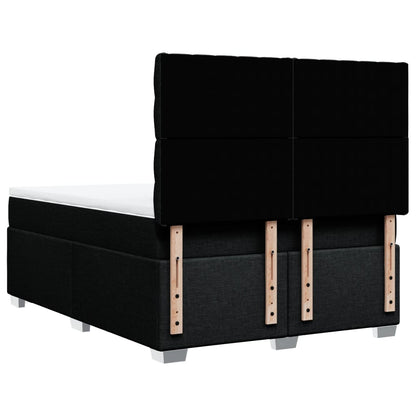 Giroletto a Molle con Materasso Nero 160x200 cm in Tessuto | homemem39