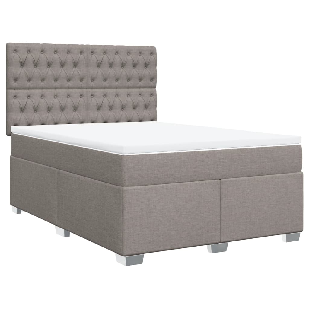 Giroletto a Molle con Materasso Tortora 160x200 cm in Tessuto | homemem39