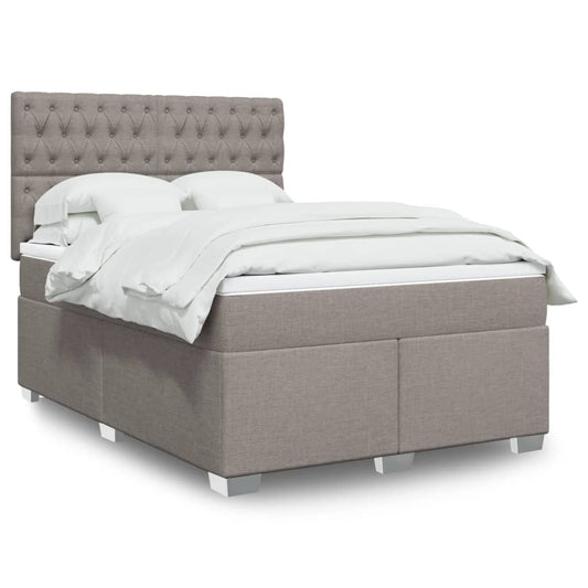Giroletto a Molle con Materasso Tortora 160x200 cm in Tessuto | homemem39