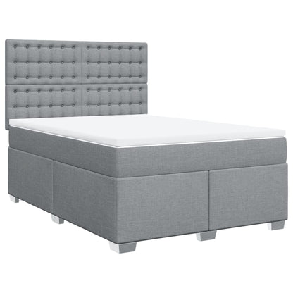 Giroletto a Molle con Materasso Grigio Chiaro 160x200cm Tessuto | homemem39