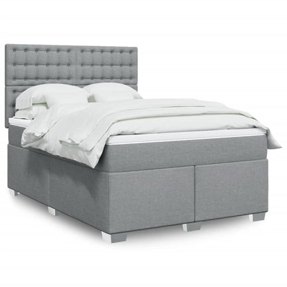 Giroletto a Molle con Materasso Grigio Chiaro 160x200cm Tessuto | homemem39