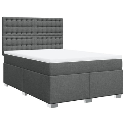 Giroletto a Molle con Materasso Grigio Scuro 160x200 cm Tessuto | homemem39
