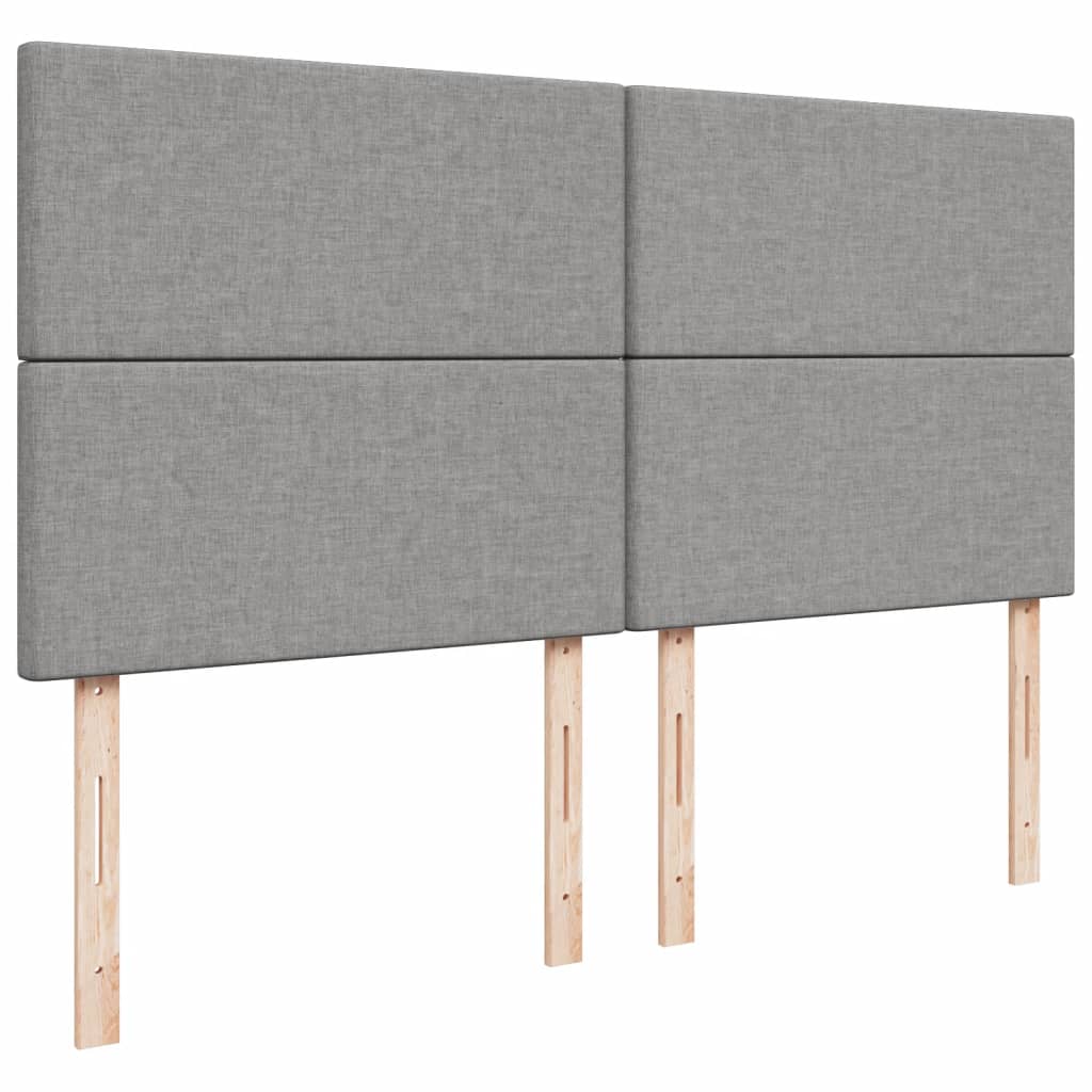 Giroletto a Molle con Materasso Grigio Chiaro180x200 cm Tessuto - homemem39