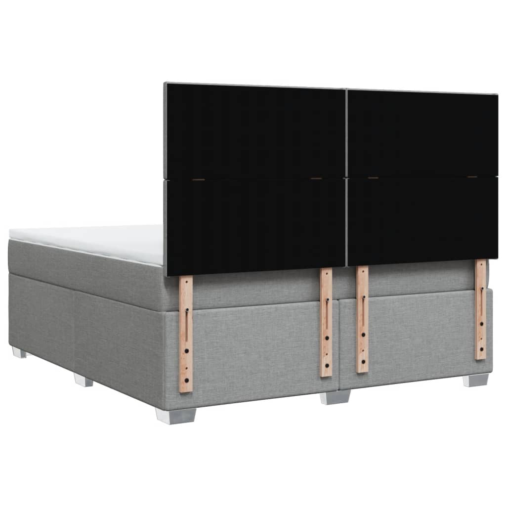 Giroletto a Molle con Materasso Grigio Chiaro180x200 cm Tessuto - homemem39